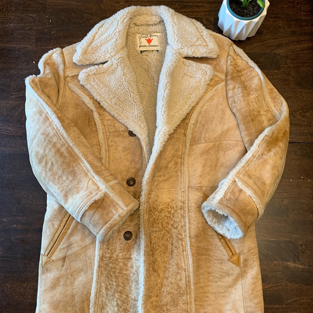 Vintage Field and Stream Gordon and Ferguson Co. leather and fir jacket